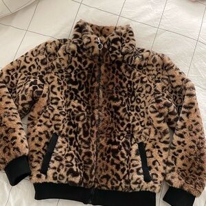 Animal print coat super soft.